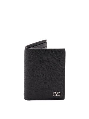 VALENTINO GARAVANI: portafogli - Porta della carta in pelle `Vlogo Signature`