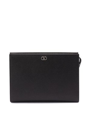 VALENTINO GARAVANI: clutches - `Vlogo Signature` Leather Pouch