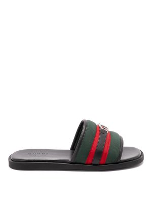 GUCCI: sandals - Slides With `Web`