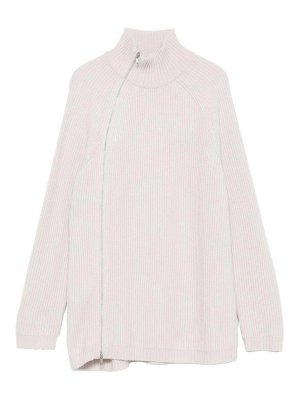 ALPHA STUDIO: casual jackets - Sporty Blouson In Ribbed Wool And Cashmere