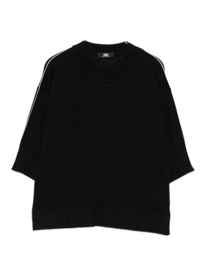 ALPHA STUDIO: クルーネック - クルーネック - 黒