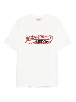 AUTRY: t-shirts - Short-Sleeved T-Shirt In White