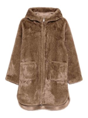BETTA CORRADI: Abrigos de borreguito y piel  - Abrigo De Piel - Marrón