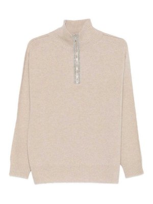 D.EXTERIOR: Cuellos altos y polos - Suéter Con Cuello Alto - Beis