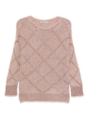 D.EXTERIOR: Strickpullover mit Rundhalsausschnitt - Rundhalspullover - Beige
