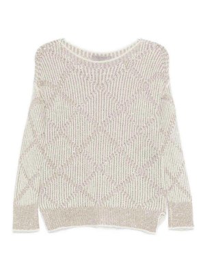 D.EXTERIOR: Suéteres con cuello pico - Suéter Cuello Redondo - Blanco