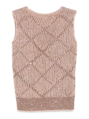 D.EXTERIOR: Strickpullover mit Rundhalsausschnitt - Rundhalspullover - Beige