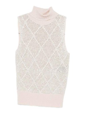 D.EXTERIOR: Suéteres con cuello pico - Suéter Cuello Redondo - Blanco