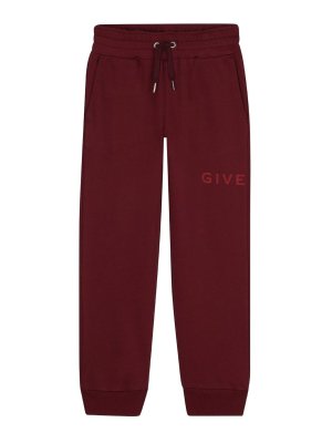 GIVENCHY: スウェットパンツ - トラックスーツ ボトムス - ダークレッド