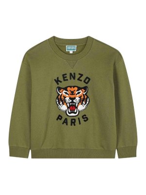 KENZO: Sweatshirts & Sweaters - Tiger Embroidered Sweatshirt