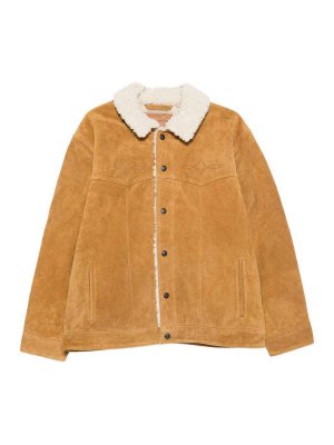 LEVI'S: leather jacket - Jacket With Shearling Collar