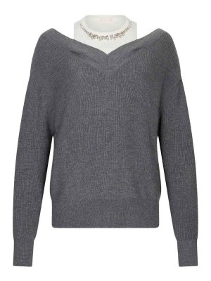 Liu Jo: クルーネック - クルーネック - グレー