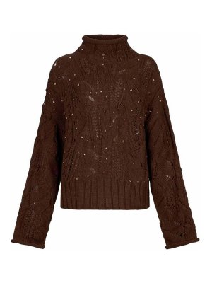 Liu Jo: クルーネック - クルーネック - ブラウン