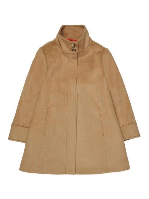 MAX&CO.: knee length coats - Single-Breasted Zip-Up Coat