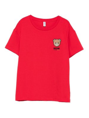 MOSCHINO: t-shirts - Crew Neck T-Shirt With Logo