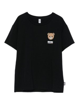 MOSCHINO: t-shirts - Crew Neck T-Shirt With Logo