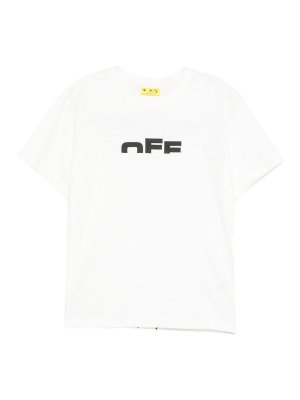 OFF-WHITE: t-shirts - Cotton T-Shirt With Print