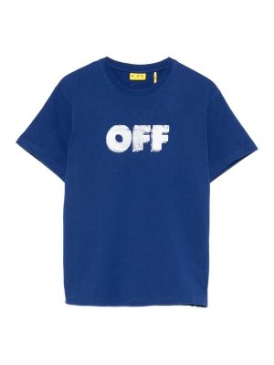 OFF-WHITE: t-shirts - Short-Sleeved Cotton T-Shirt