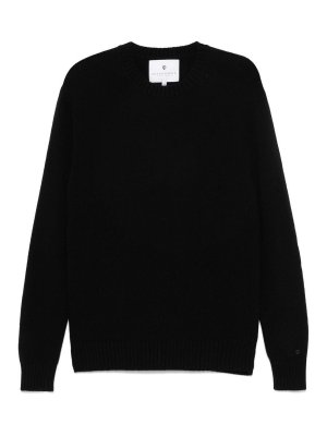 SEVEN: crew necks - Black Wool Crewneck Sweater
