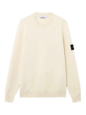 STONE ISLAND: crew necks - Crew Neck Sweater With Logo Patch