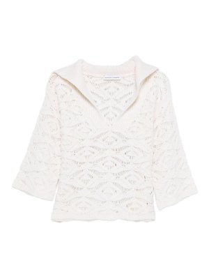 TABARONI CASHMERE: polo shirts - Perforated Knit Polo Shirt