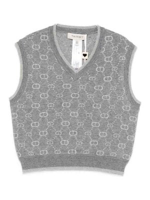 TWINSET: Westen - Weste - Grau