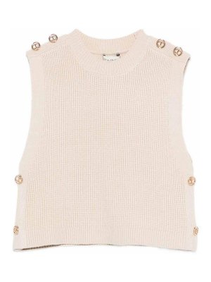 TWINSET: vests - Knitted Vest With Buttons