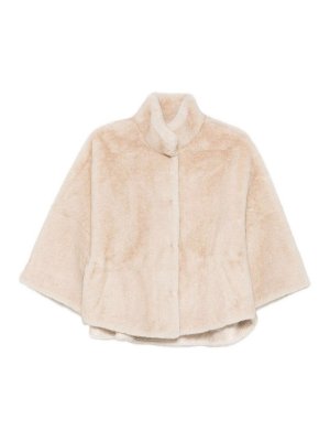 VALENTINI 1972: Abrigos de borreguito y piel  - Abrigo De Piel - Beis