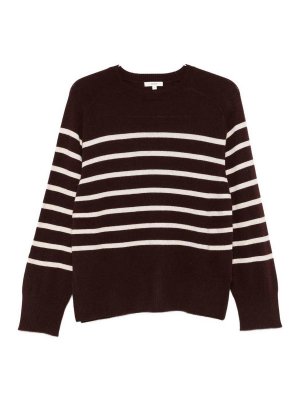 YERSE: crew necks - Striped Crew Neck Sweater