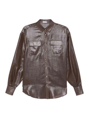 BRUNELLO CUCINELLI: shirts - Brown Wool Blend Shirt