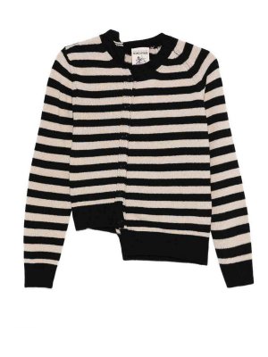 Semicouture: Strickpullover mit Rundhalsausschnitt - Hemd - Beige