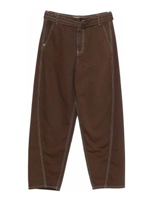 Semicouture: straight leg jeans - Brown Cotton Jeans