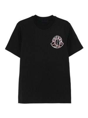 MONCLER: t-shirt - T-shirt in cotone logo