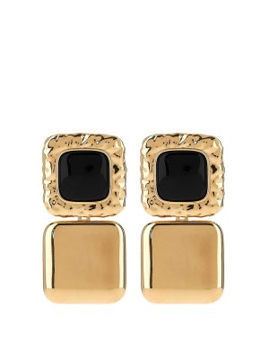 Self Portrait: Orecchini - Gold-Tone Square Earrings