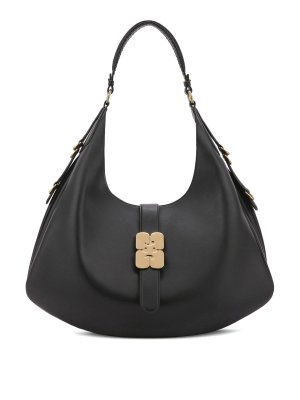 GANNI: Schultertaschen - Schultertasche - Schwarz