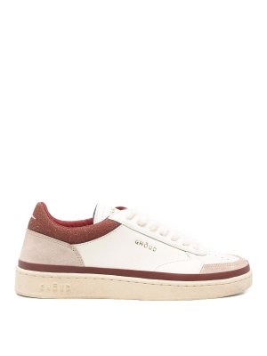 Ghoud Venice: trainers - Pads Sneakers In White And Beige Leather