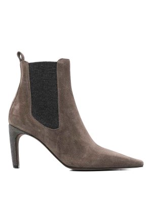 BRUNELLO CUCINELLI: ankle boots - Suede Calfskin Ankle Boots