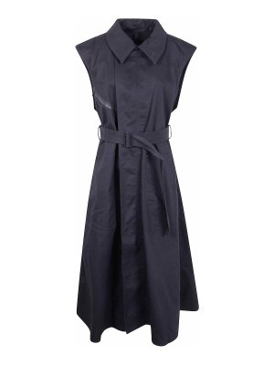 Y-3: knee length dresses - Twill Dress