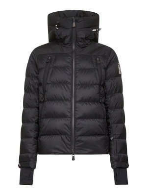 MONCLER: giacche imbottite - Giacca con cappuccio con cerniera nera