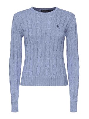 POLO RALPH LAUREN: maglia collo rotondo - Maglione a maglia via cavo con logo
