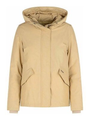 WOOLRICH: casual jackets - Military Beige Cotton Blend Jacket
