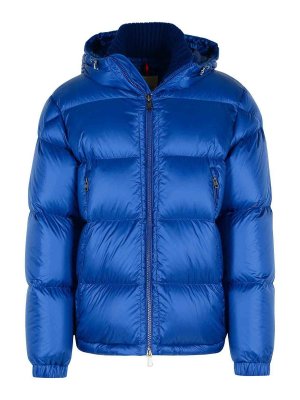 MONCLER: Kurze Daunenjacken - Daunenjacke - Blau