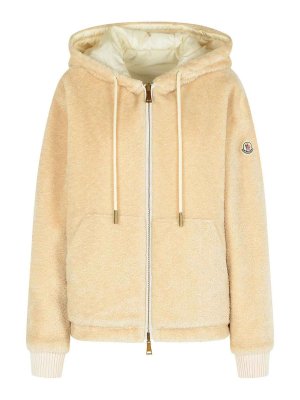 MONCLER: casual jackets - Reversible Jacket In Cream Cotton Blend