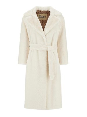 HERNO: knee length coats - White jacket