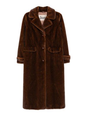 HERNO: knee length coats - Brown jacket