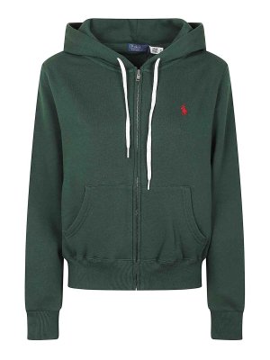 RALPH LAUREN: Strickpullover mit Rundhalsausschnitt - Rundhalspullover - Dunkelgrün