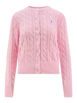 POLO RALPH LAUREN: cardigan - Cardigan In Cotone Con Ricamo Logo