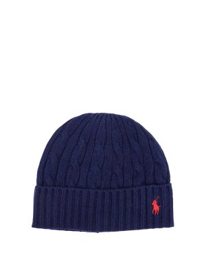 POLO RALPH LAUREN: berretti - Cappello Beanie in Misto Lana un trecce