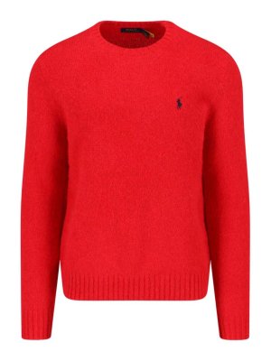POLO RALPH LAUREN: Strickpullover mit Rundhalsausschnitt - Rundhalspullover - Rot