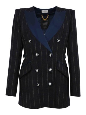 ELISABETTA FRANCHI: Manteaux rembourrés - Manteau Rembourré - Bleu Foncé